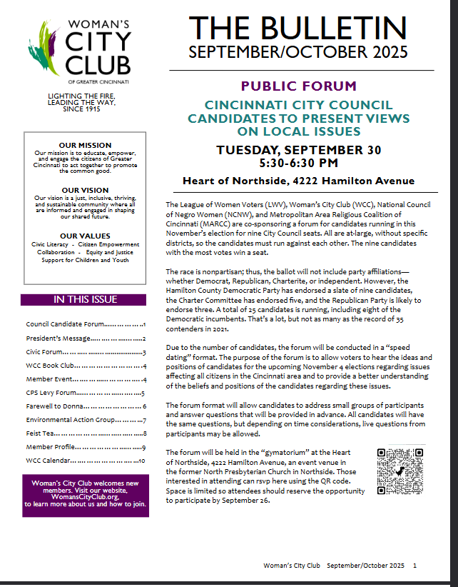 SEPTEMBER BULLETIN SEPTEMBER BULLETIN